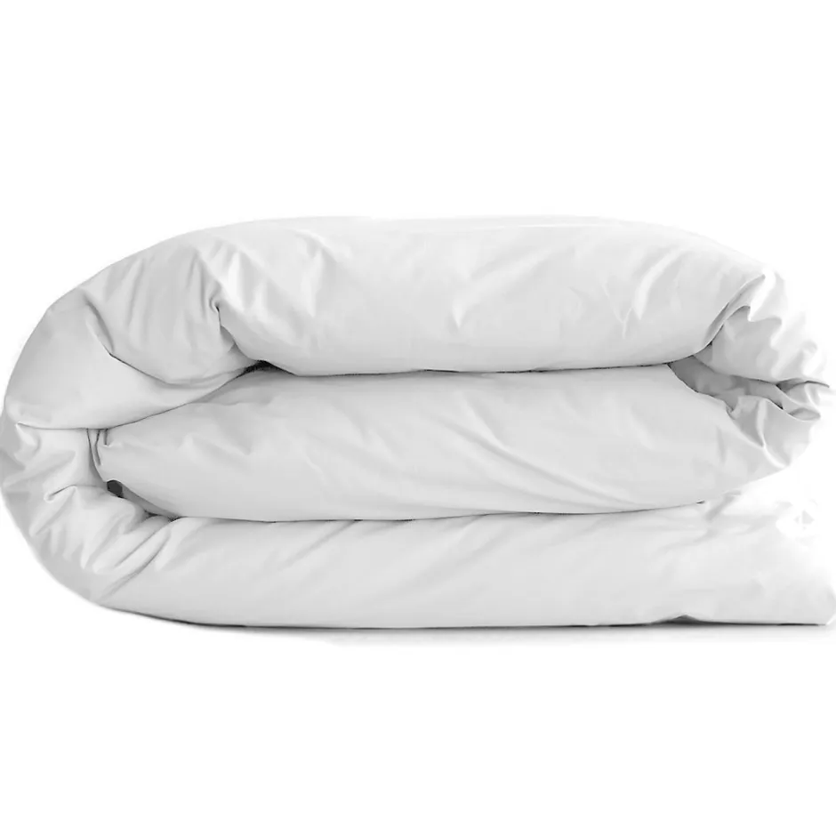 Linnea Housse de couette uni 260x240 cm percale de coton MANOIR gris Perle