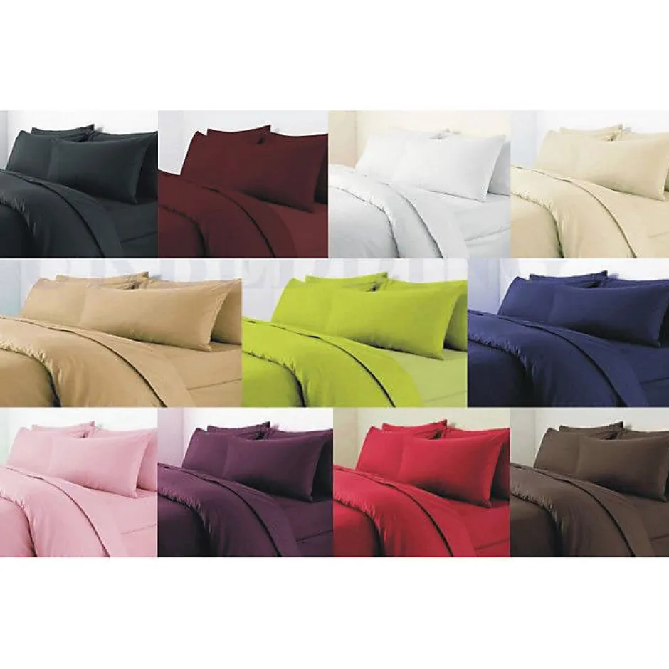 Univers Décor Housse de couette unie Anis 260 x 240 cm / 100% Coton / 57 Fils/cm² pour lit 2 places "King Size"
