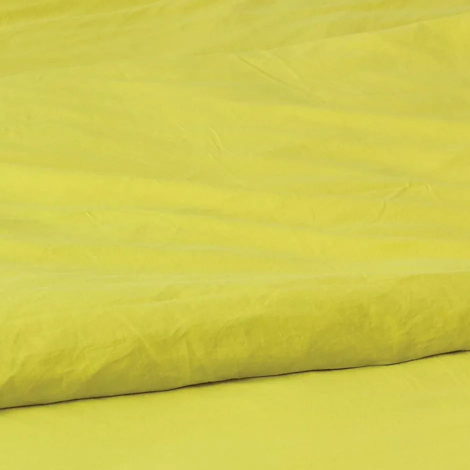 Toison d'Or Housse de couette unie en coton Lavé (140x200 cm - Jaune)