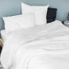 Toison d'Or Housse de couette unie en coton Lavé (260x240 cm - Blanc)
