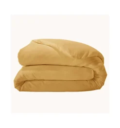 Tradilinge Housse de couette unie en percale de coton (240x220 cm - Ambre) Best
