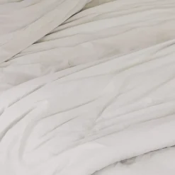 Toison d'Or Housse de couette unie en coton Lavé (140x200 cm - Gris Galet)