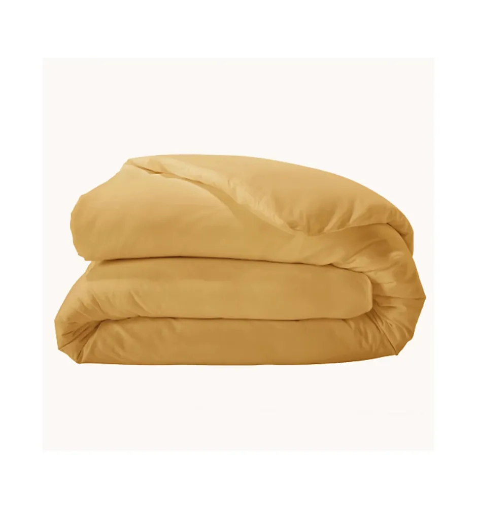 Tradilinge Housse de couette unie en percale de coton (260x240 cm - Ambre) Best