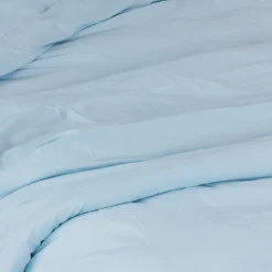 Toison d'Or Housse de couette unie en coton Lavé (200x200 cm - Bleu ciel) Outlet