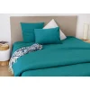 Toison d'Or Housse de couette unie en coton Lavé (280x240 cm - Bleu)