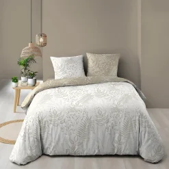 Douceur D'Intérieur Housse de couette 240x220 + 2 taies Cassia coton 57 fils Sale