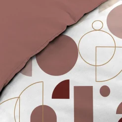100Comfort Housse de couette 260x240 + 2 taies CHILIPOP ROSE 100% coton Outlet