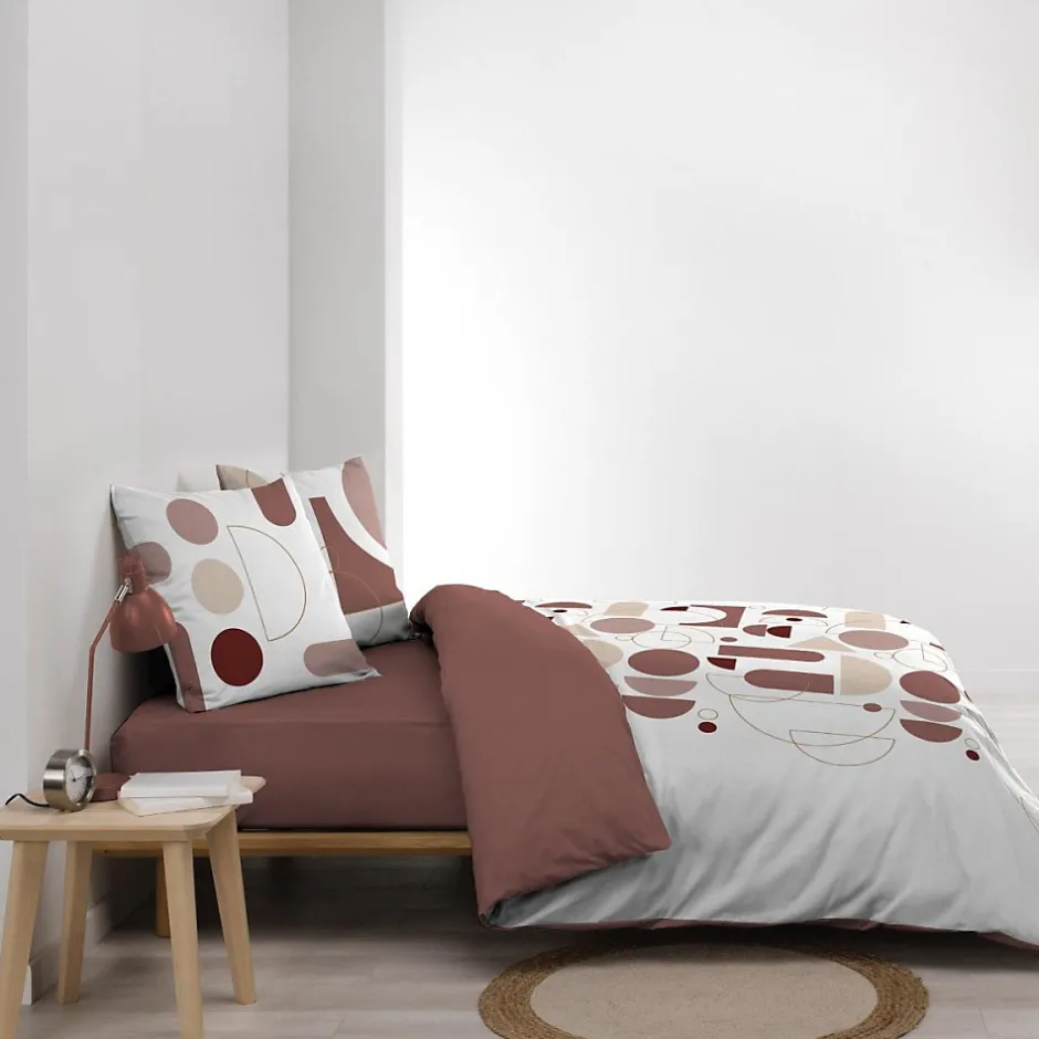 100Comfort Housse de couette 260x240 + 2 taies CHILIPOP ROSE 100% coton Outlet