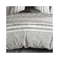Atelier Du Coton Housse de couette 240x220 + 2 taies en coton 57 fils