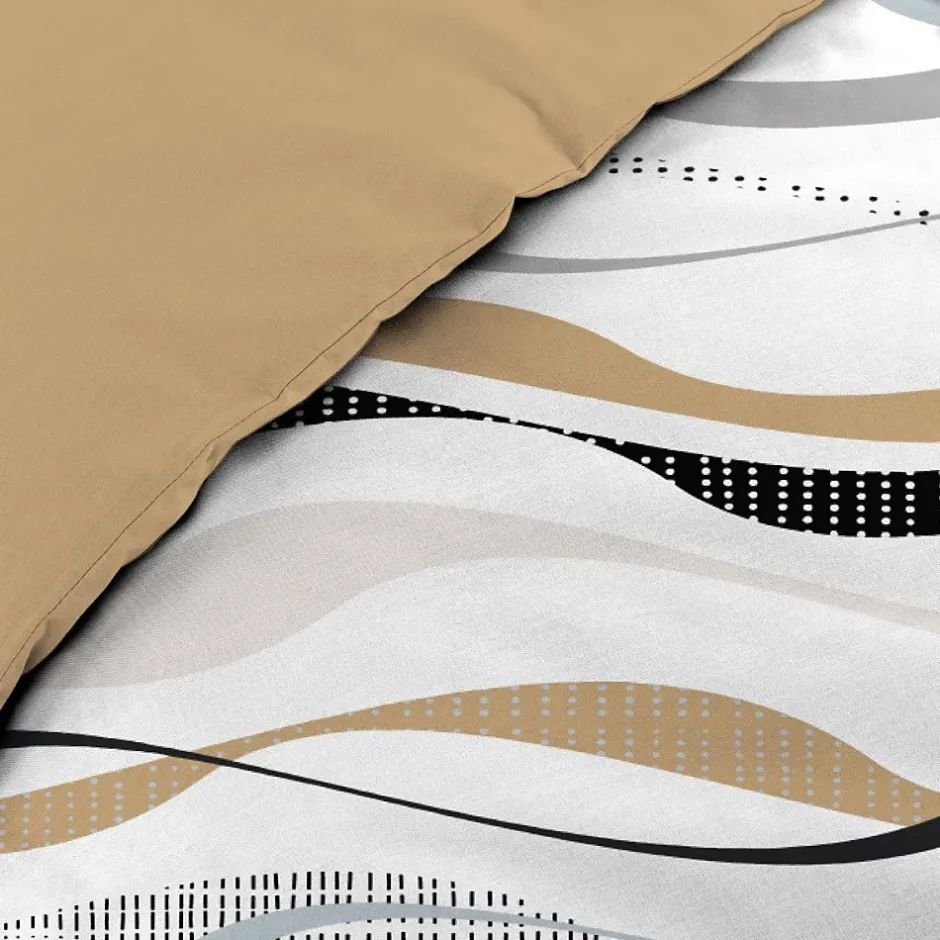 Douceur D'Intérieur Housse de couette 240x220 + 2 taies VAGUELINE Naturel Hot
