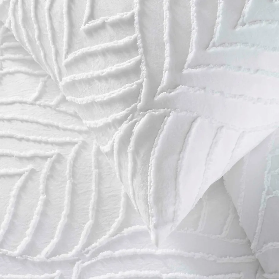 Douceur D'Intérieur Housse de couette 240x220 + 2 taies tuftée blanche