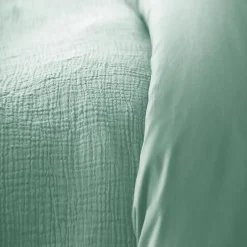 Housse De Rêve Housse de couette 240x260 + 2 taies d'oreiller 63x63 cm gaze de coton amande New