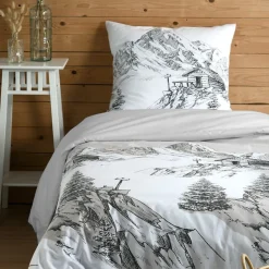 STOF Housse de couette 140x200 + 1 taie coton 57 fils Outlet