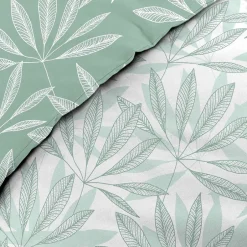 Douceur D'Intérieur Housse de couette 240x220 + 2 taies MALIA sauge 100% coton Discount