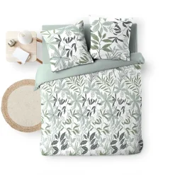 Douceur D'Intérieur Housse de couette 240x220 + 2 taies VOLTINE 100% coton
