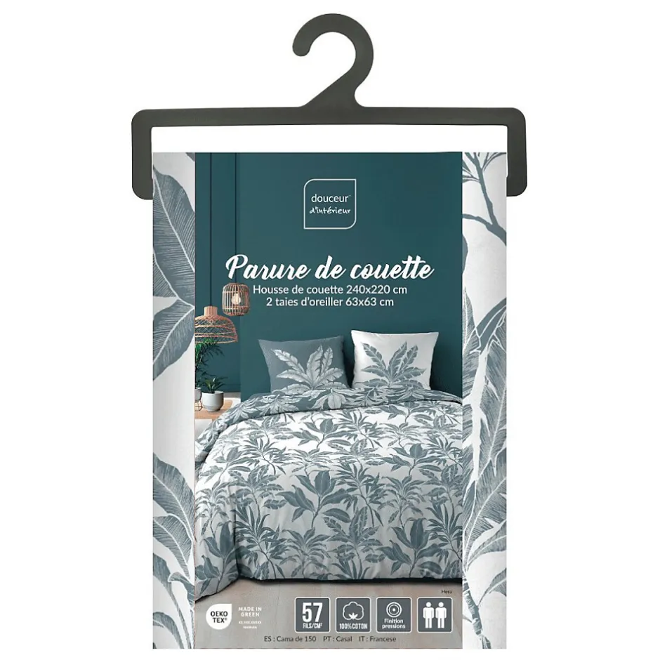 Douceur D'Intérieur Housse de couette 240x220 + 2 taies HERA 100% coton 57fils New