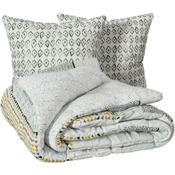 Atmosphera Créateur D'Intérieur Housse de couette 260x240 + 2 taies coton AQUAR Discount