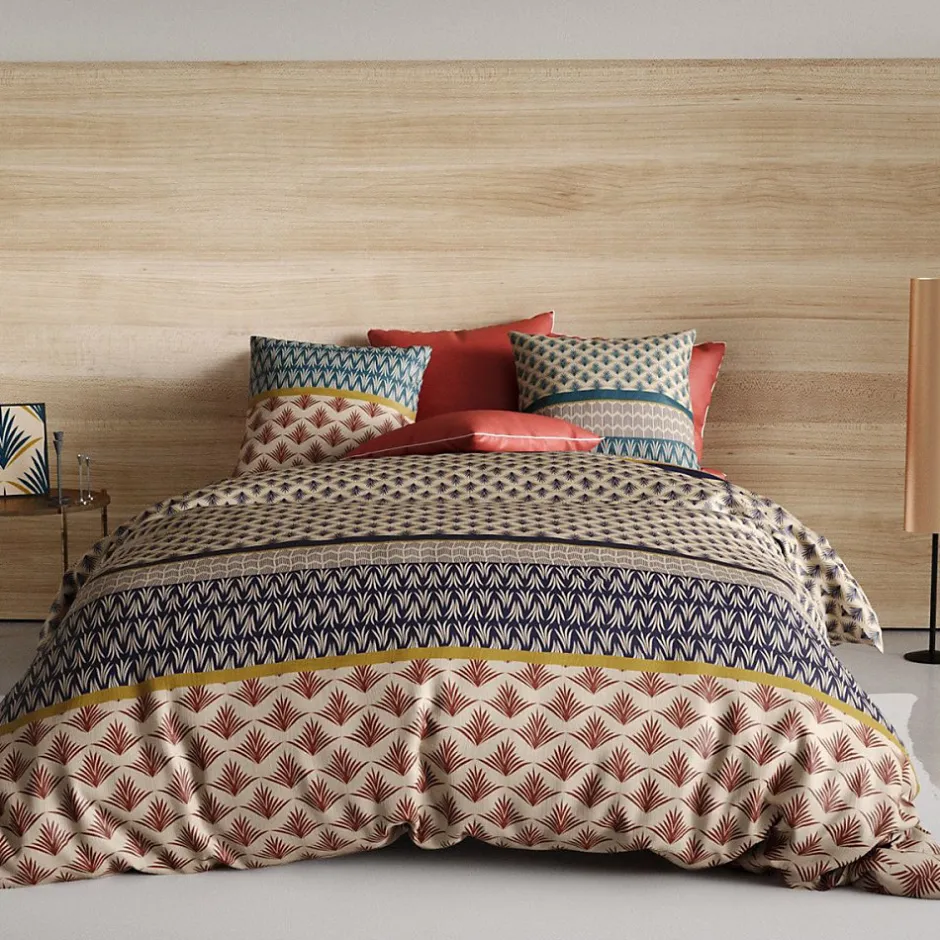 Atelier Du Coton Housse de couette 260x240 + 2 taies Manille coton Percale 71 fils