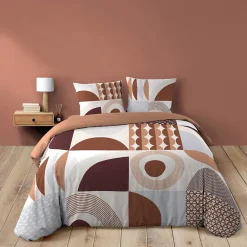 Douceur D'Intérieur Housse de couette 240x220 + 2 taies GEMMA 100% coton