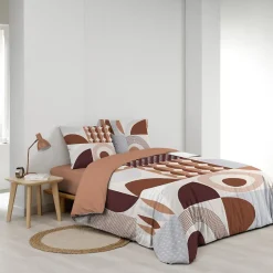Douceur D'Intérieur Housse de couette 240x220 + 2 taies GEMMA 100% coton