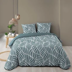 Douceur D'Intérieur Housse de couette 240x220 + 2 taies 100% coton 57fils