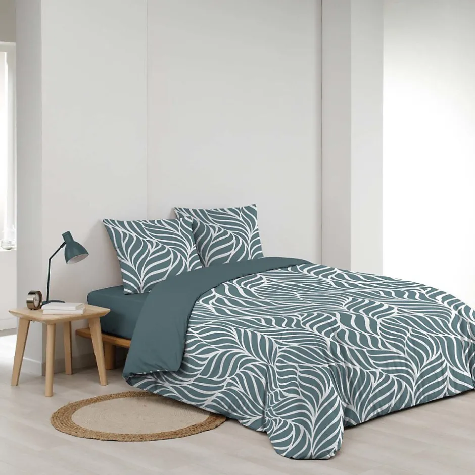 Douceur D'Intérieur Housse de couette 240x220 + 2 taies 100% coton 57fils