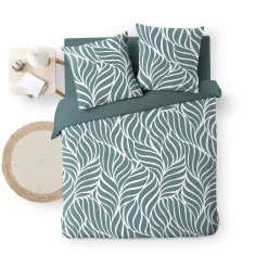 Douceur D'Intérieur Housse de couette 240x220 + 2 taies 100% coton 57fils