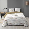 Douceur D'Intérieur Housse de couette 240x220 + 2 taies imprimées VAGUES