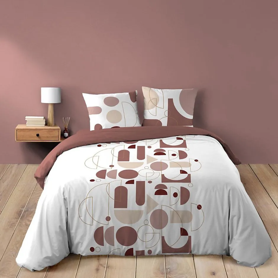 Douceur D'Intérieur Housse de couette 240x220 + 2 taies CHILIPOP ROSE 100% coton Online