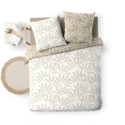 Douceur D'Intérieur Housse de couette 260x240 + 2 taies MALIA 100% coton Discount