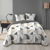 Douceur D'Intérieur Housse de couette 240x220 + 2 taies TRIGONE microfibre