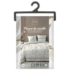 Douceur D'Intérieur Housse de couette 240x220 + 2 taies RAONI 100% coton 57fils New