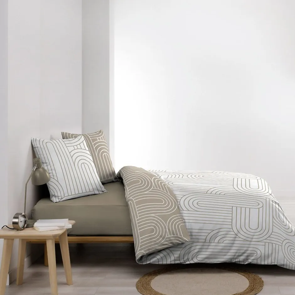 Douceur D'Intérieur Housse de couette 240x220 + 2 taies GEOMETRIQUE 100% coton 57fils Online