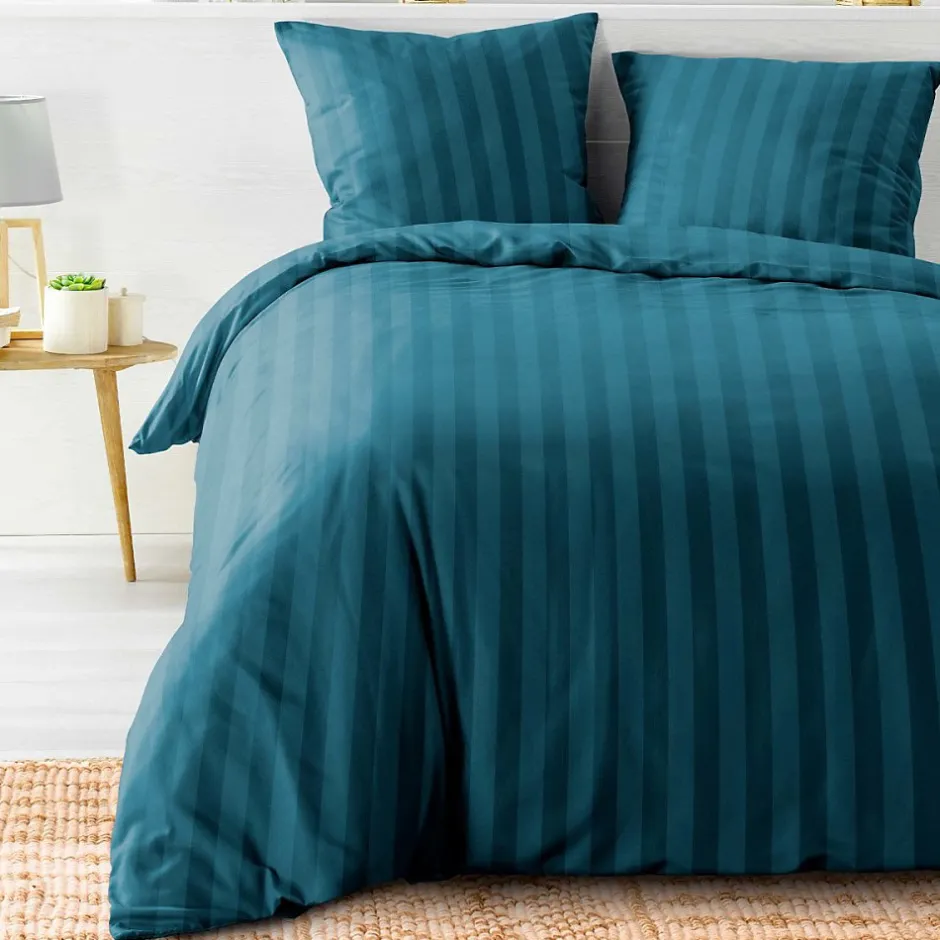 Douceur D'Intérieur Housse de couette 240x220 + 2 taies Cléo bleu