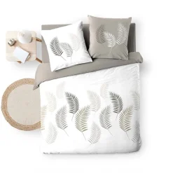 Douceur D'Intérieur Housse de couette 240x220 + 2 taies Goyave coton 57 fils New