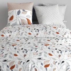 Atelier Du Coton Housse de couette 240x220 + 2 taies en coton 57 fils Discount