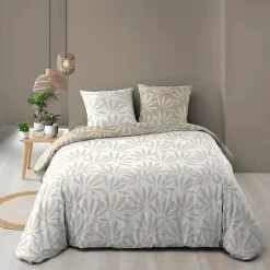 Douceur D'Intérieur Housse de couette 240x220 + 2 taies MALIA 100% coton Discount