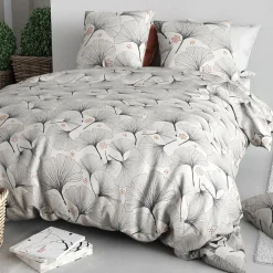 Atelier Du Coton Housse de couette 260x240 + 2 taies en coton 57 fils