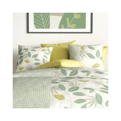 Atelier Du Coton Housse de couette 260x240 ARECA + 2 taies coton 57 fils