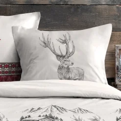 STOF Housse de couette 240x220 BAUGES + 2 taies coton 57 fils Sale