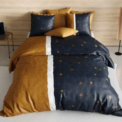 Atelier Du Coton Housse de couette 240x220 BEL OR + 2 taies coton 57 fils Sale