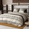 Atelier Du Coton Housse de couette 260x240 Bohème + 2 taies coton 57 fils