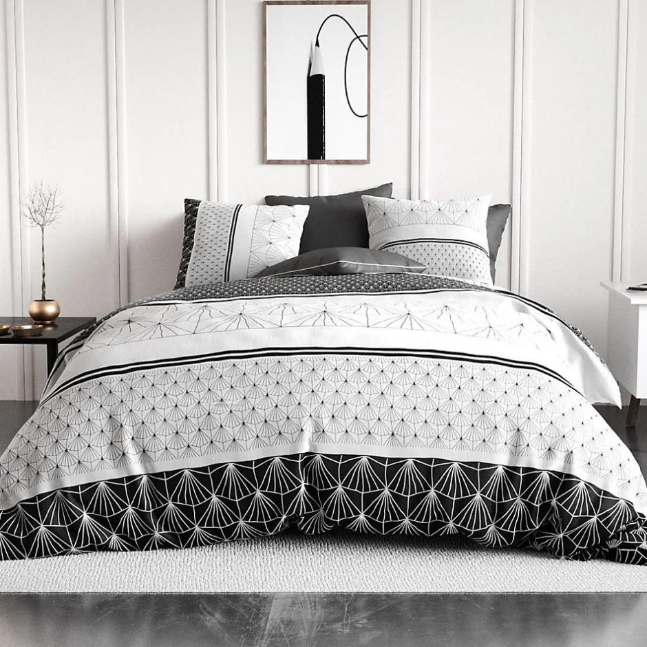 Atelier Du Coton Housse de couette 240x220 Casta + 2 taies coton 57 fils