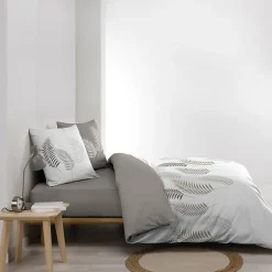 L'Effet Papillon Housse de couette 220x240 cm + 2 taies 100% coton Goyave