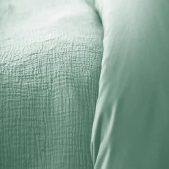 Housse De Rêve Housse de couette 220x240 cm + 2 taies d'oreiller 63x63 cm gaze de coton amande