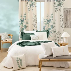 Douceur D'Intérieur Housse de couette 240x220 cm + 2 taies Microfibre gaufrée unie blanche ABELIA
