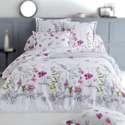 Linnea Housse de couette 200x200 cm coton PRETTY blanc
