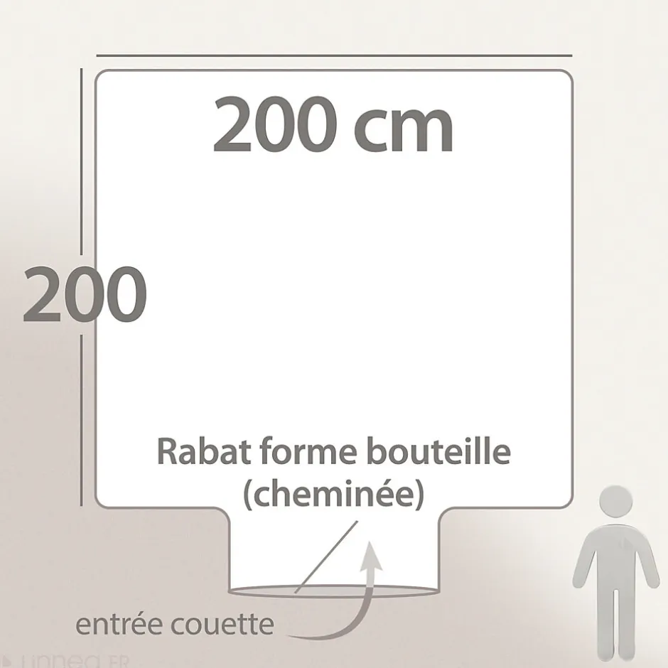 Linnea Housse de couette 200x200 cm coton PRETTY blanc