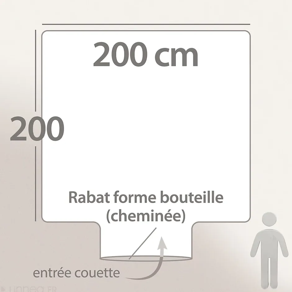 Linnea Housse de couette 200x200 cm coton HUGO beige/corail Hot