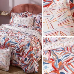 Linnea Housse de couette 140x200 cm coton PERROQUET multicolore Salsa Hot